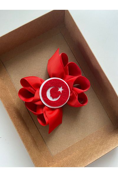 Stil Tasarım Toka Cataramă roșie - Steagul Siluetă Ataturk