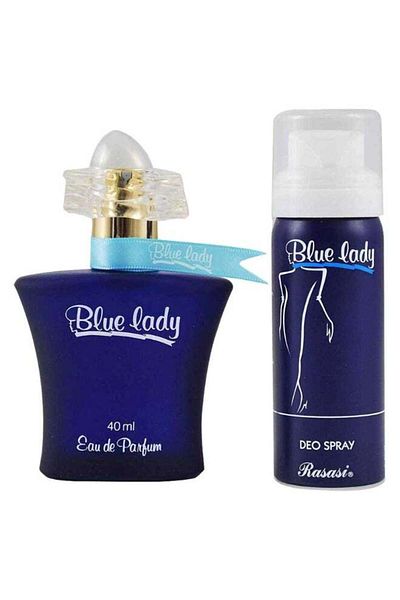 Rasasi Blue Lady EDP With Free Deo Spray (EDP 40 Ml, Deo Spray 50 Ml)
