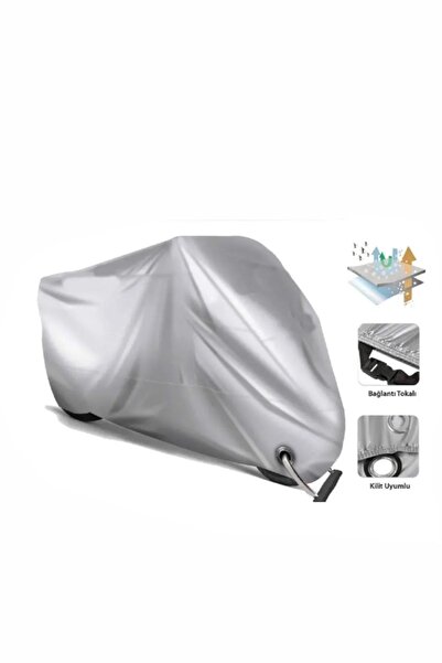 MODA حقيبة خلفية LAWOX ARORA CAPPUCINO S125 باللون الرمادي متوافقة مع دراجة ن...