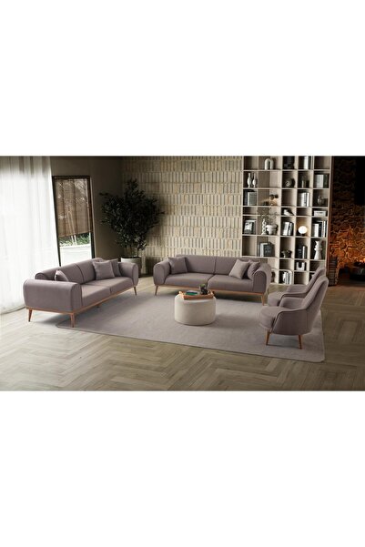 EDSY HOME Rebull 3+3+1+1 Koltuk Takımı Kahverengi