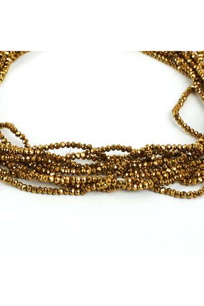 yfhobi 1 Dizi (145-155 Adet) - 2 mm Yassı Kristal Cam Boncuk Dizisi Kaplama A...