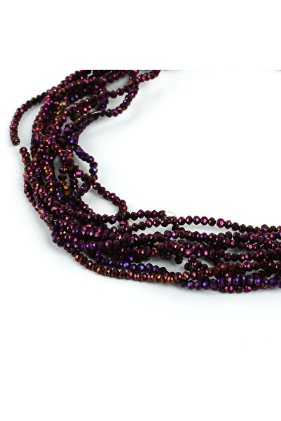 yfhobi 1 Dizi (145-155 Adet) - 2 mm Yassı Kristal Cam Boncuk Dizisi Kaplama M...