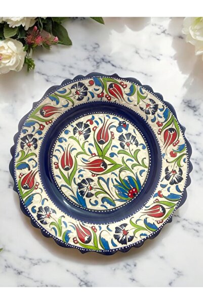 STORESZA Kütahya El Yapımı 30 cm Çini Dekoratif Tabak