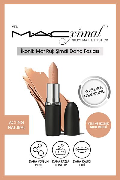 M.A.C 3.5Gm Natural Acting Sunan Matte Lipstick - Longer Effect with Regenerated Formula