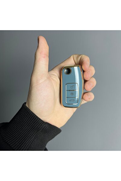 LUXE AKSESUAR Γκρι θήκη νανοσιλικόνης - Ford Focus Mondeo Fiesta Kuga 3 κουμπιά