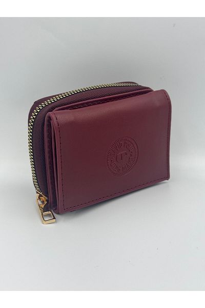 DAVID POLO Women's Burgundy Sports Multi Pocket and High Quality Mini Wallet