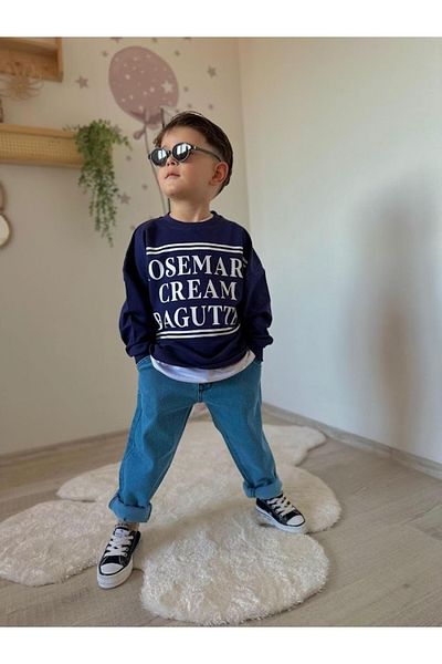 ALZEY GİYİM Eid Boy's Sweatshirt/Jean Pants Set