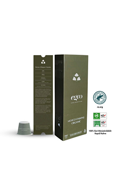 EGRO Mexico, Chiapas Organic - Nespresso® Uyumlu Kapsül Kahve 10 Adet