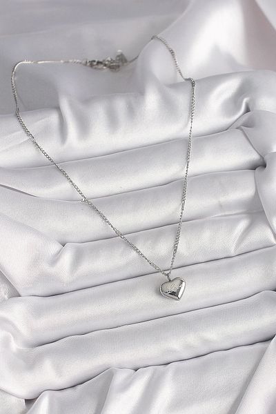 Clariss 316L Steel Silver Color Chain Love Processing Heart Figure Women's Necklace