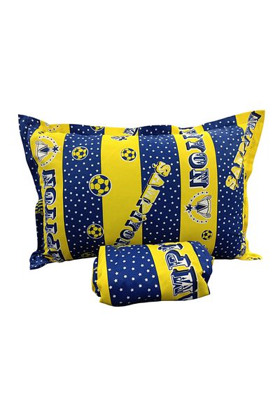 Hayal çeyiz Single Yellow Navy Blue Elastic Sheet Set - Fan