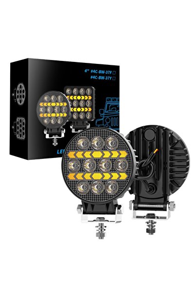 DEKOHOP Off Road Çalışma Lambası ve Sis Farı 4 inç Selamlamalı Çakar İkaz Gün...