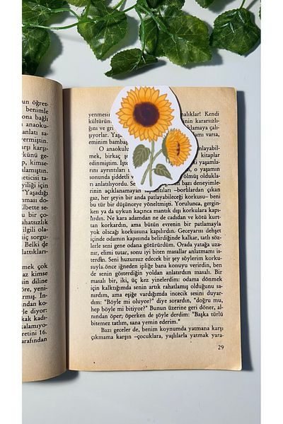 Handeto Kraft Moon Flower Magnetic Bookmark, Pvc Coated, Shiny and Hard Structure, Handmade