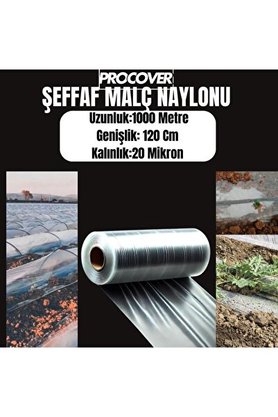 Procover Malç Naylonu Şeffaf 1000 Metre , 120 Cm , Mini Tünel Sera ,don Kırağı Örtüsü