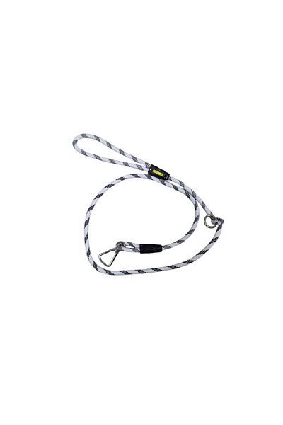 moonparacord Paracord Dog Walking Rope 120 cm White Color Black Stripe