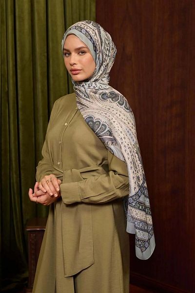 akix Ipekhan Series - Soft Shawl Cream Brown Model Shawl