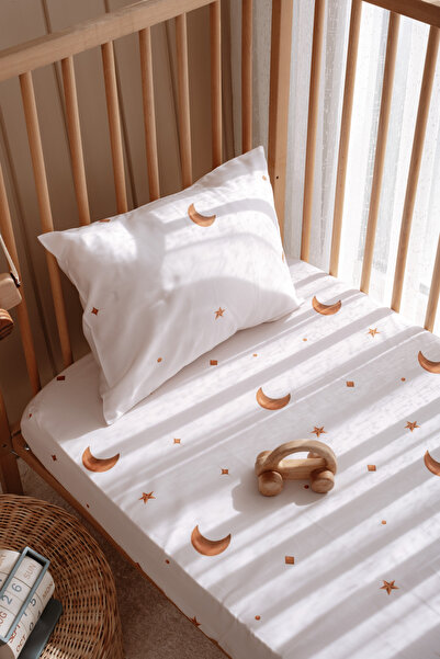 Lollie Baby&Kids Single , Children's Fitted Sheet Set, 100% Cotton Satin - Stars