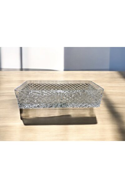 Home Dekoratif Kristal Cam Sunumluk-Salatalık-ZeytinYağlı-Meze 24 cm Farklı Seçenek ve Desenler