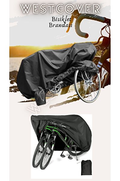 WestCover Bisiklet Koruma Örtüsü Brandası Su Toz Geçirmez Siyah