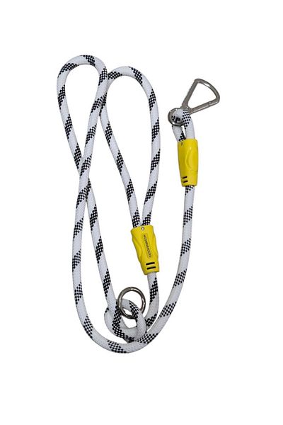 moonparacord Paracord Dog Walking Rope 120 cm White Color Black Stripe