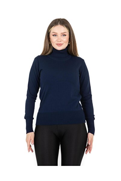 Sortie Tricotaj cu mânecă scurtă guler rotund Regular Fit Pulover Bleumarin