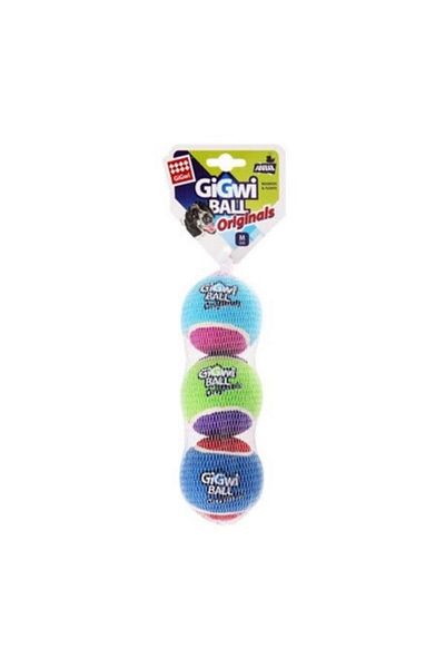 Gigwi 6 cm Tennis Ball Dog Toy - 3 Pieces