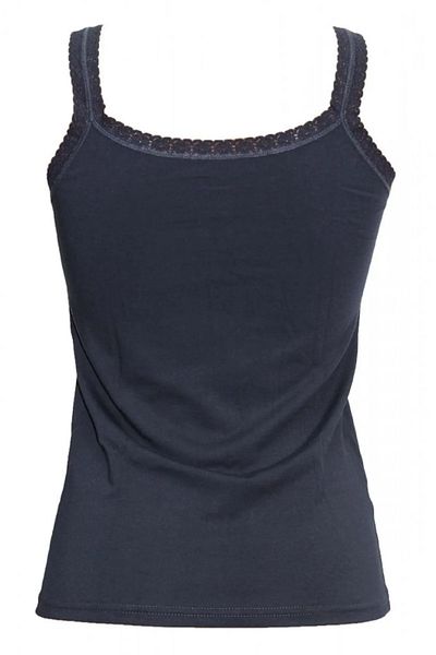 Belinay Women's Single Navy Blue Lace Strap Tank Top