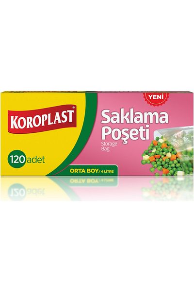 Koroplast 24X38 cm Medium Size 120 Storage Bags - 2 Pack