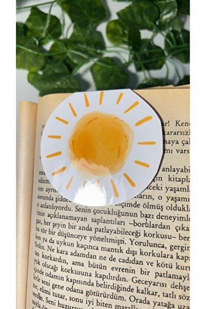 Handeto Kraft Güneş Mıknatıslı Kitap Ayracı, Pvc Kaplama, Parlak Ve Sert Yapı, El Yapımı