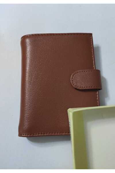 firdevsi hobi genuine leather vertical snap housing 20 transparent card holder wallet