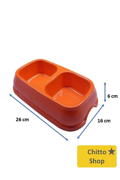 KRT Cat / Dog Food and Water Bowl with Double Chamber (Large Size)