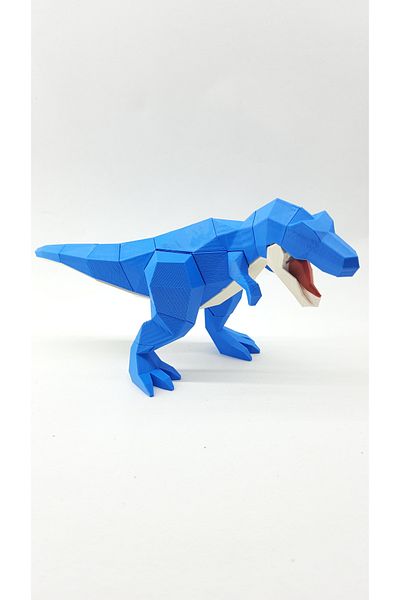 Mivodi 3D Magnetic 3D T-Rex Figure Puzzle & Family Activity & Brain Teaser & Jigsaw Puzzle (Blue)