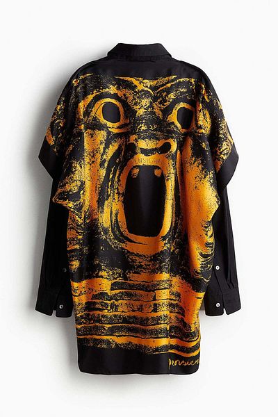 H&M Shirt with silk-scarf back piece