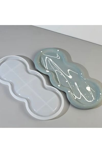 NorthAK Epoxy Silicone Decorative Tray Mold Large Size - Plaster Stoneware Silicone Mold