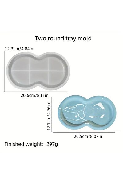 NorthAK Epoxy Silicone Decorative Tray Mold - Stone Powder Color