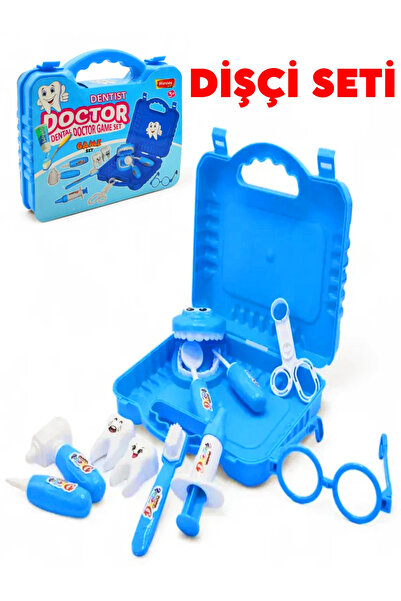 a v d a Mavi Çantalı Diş Doktoru Seti Eğitici Dişçi Doktor Çantası