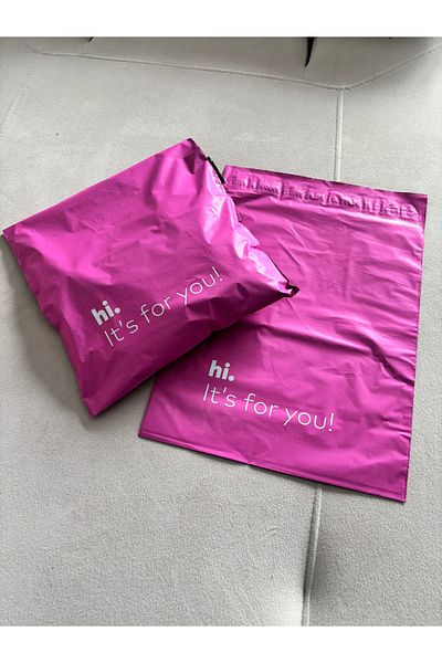 Hayal.kirtasiyesi 24X30 cm Colorful Pink Cargo Bag 5 Pieces Without Pockets - Printed Heidiye Package