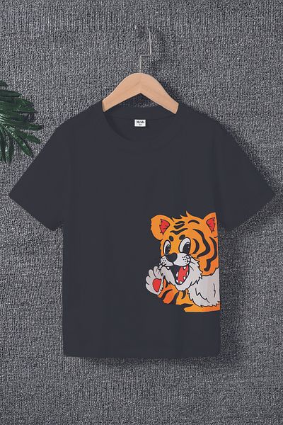 MYADA Tricou premium pentru copii cu imprimeu tigru - 20500
