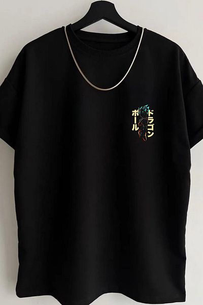 Massgai Βαμβακερό μπλουζάκι One Piece Monkey Nika Son Goku Anime με μοτίβο Unisex Oversize