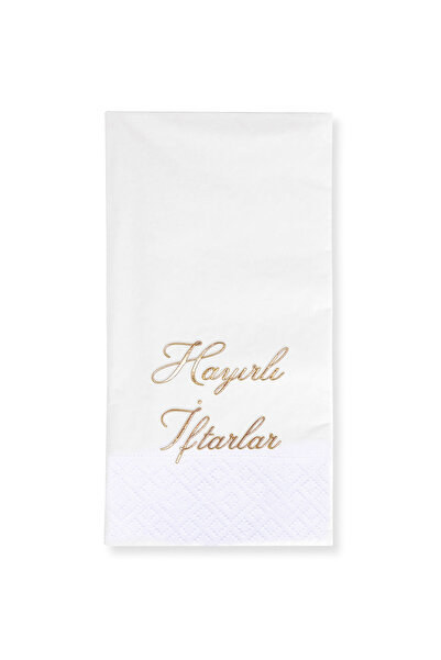 Story مناديل ورقية باللون الأبيض مقاس 40 × 40 سم من أوراق رمضان المفضلة، 16 قطعة