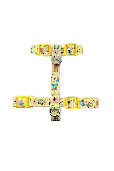 JesPawty H Type Chest Collar with Yellow Dog