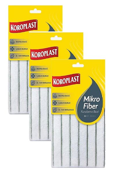 Koroplast Microfiber Drying Cloth 30 X 30 cm X 3 Pieces