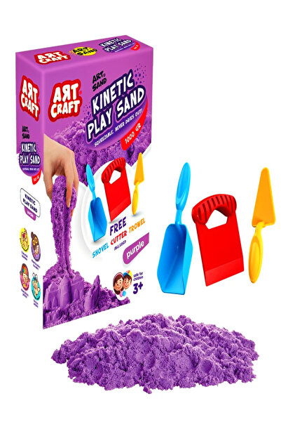 a v d a Aksesuarlı Mor Kinetik Kum 1000 gr Oyun Kumu