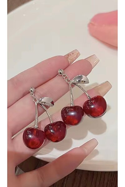 monalisatoka Kadın Gümüş Twin Cherry Kiraz Küpe