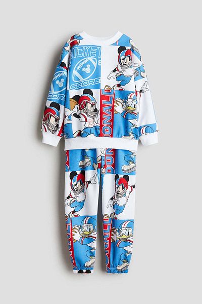 H&M 2-piece printed sweatshirt set
