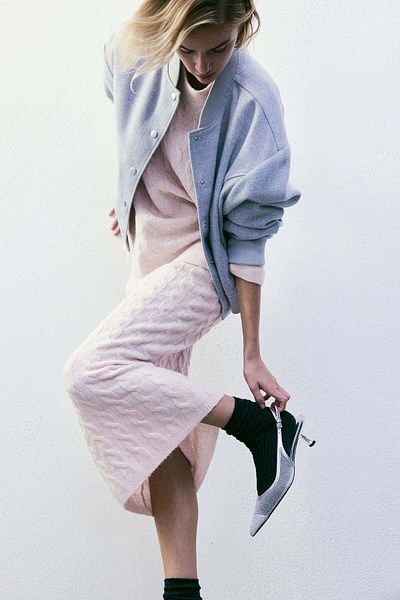 H&M Mesh slingback court shoes