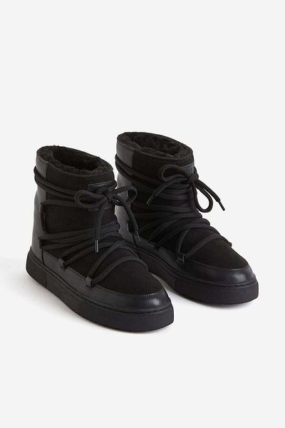 H&M Laced padded boots