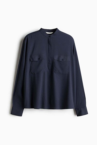 H&M Band-collar blouse