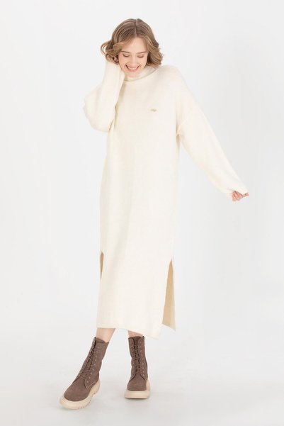 U.S. Polo Assn. Women's Cream Melange Knitwear Dress
