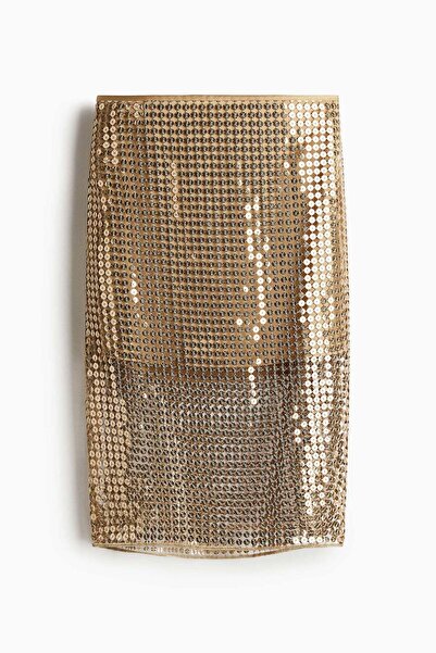 H&M Sequined mesh skirt