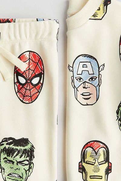 H&M 2-piece Printed Sweatshirt Set